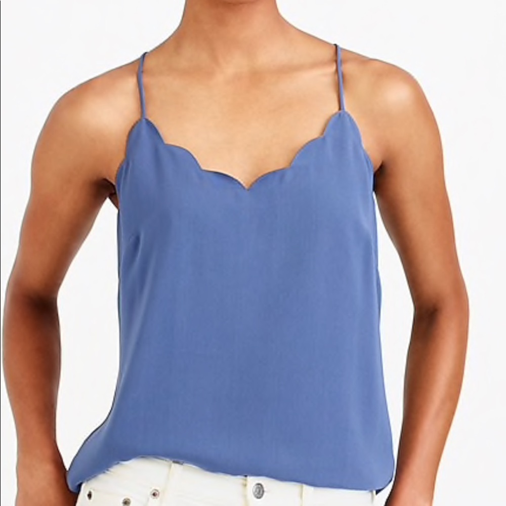 J. Crew Scallop Neckline Pink Tank (Size 2) - Picture 7 of 8